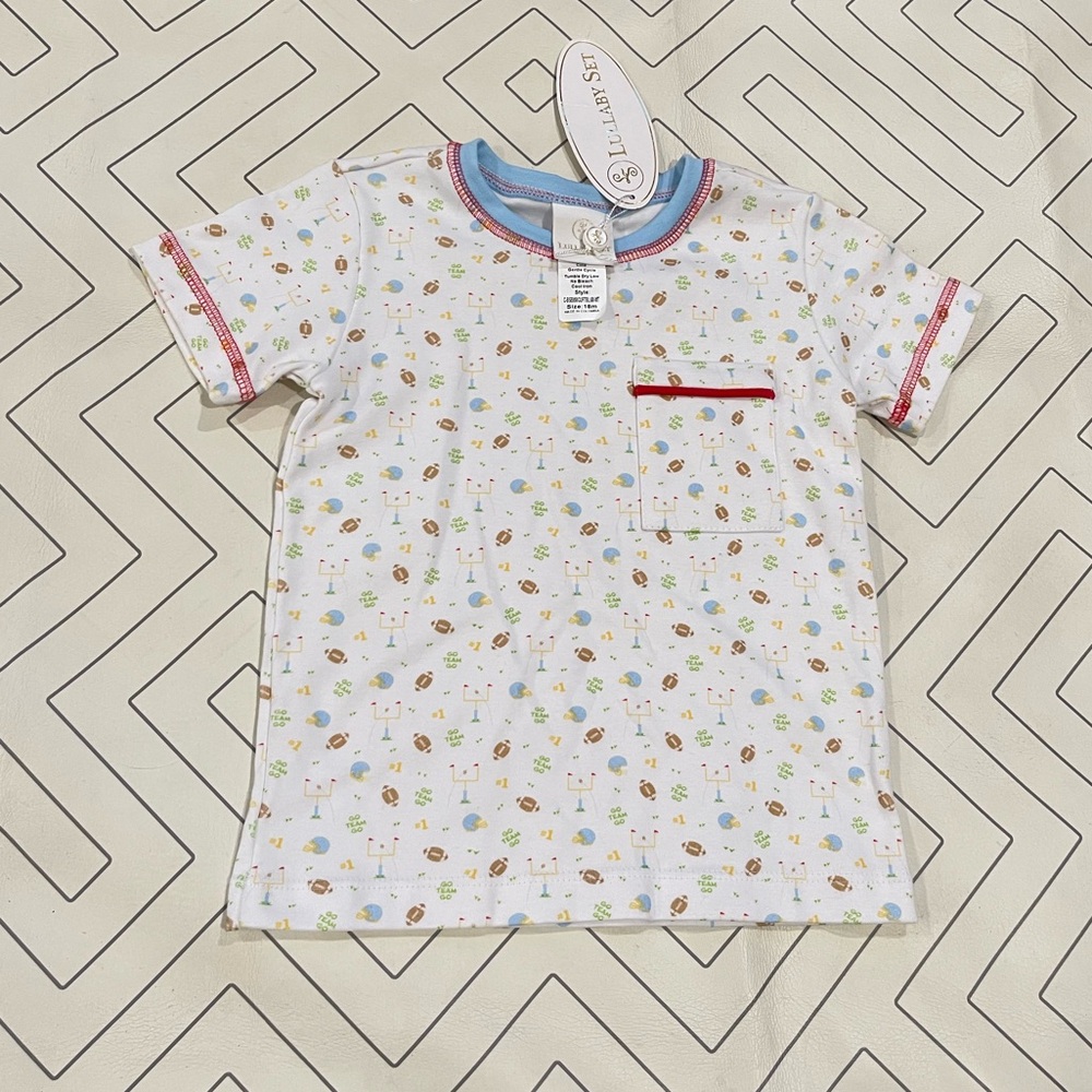 NWT Lullaby Set Football Pajama Top